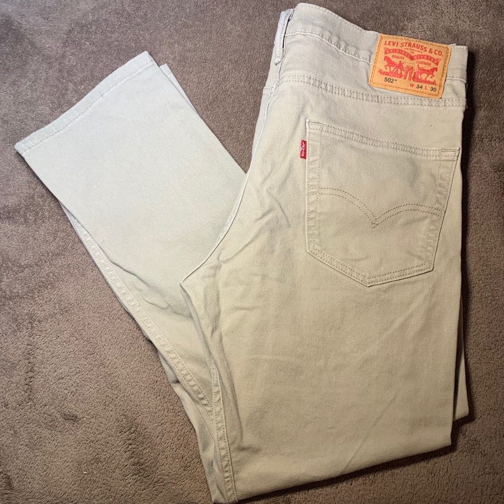 Men’s Levi Jeans 502 Taper Fit Tan 34/30